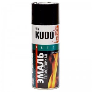 Эмаль термостойкая черная KUDO