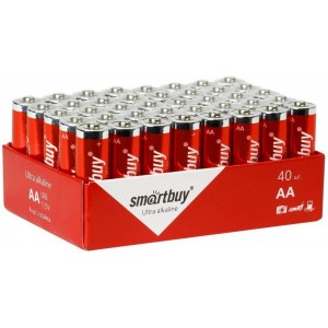 Батарейка алкалиновая Smartbuy LR6/40 bulk (40/270) (SBBA-2A40S)