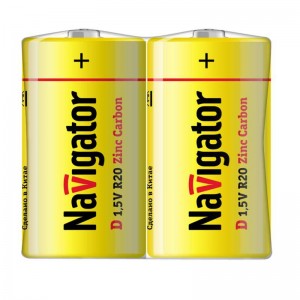 Батарейка NAVIGATOR R20 солевая 2 шт.