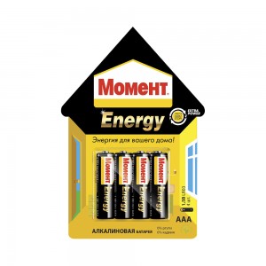 Батарейка МОМЕНТ Energy AAA щелочная 4 шт.