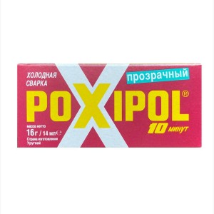 Клей "POXIPOL" прозрачный в блистере 14мл (6/60/240) красная этикетка