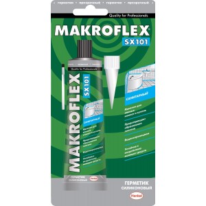 Герметик MAKROFLEX "SХ101" санитарный силиконовый прозрачный (арт. 666632) 85 мл