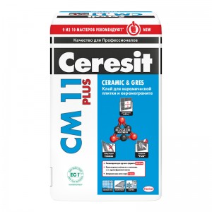 Клей CERESIT "CM 11 Plus" для керамической плитки и керамогранита 5 кг