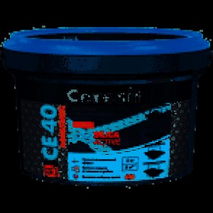 Затирка CERESIT CE А 40 "Aquastatic" эластичная водоотталкивающая противогрибковая для швов серая 2 кг