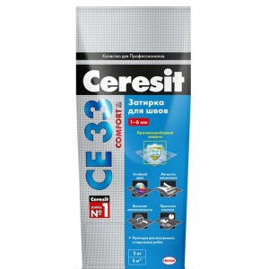 Затирка CERESIT "Super СE 33" для плиточных швов карамель 2 кг