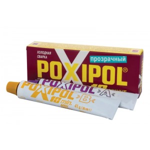 Клей POXIPOL "Холодная сварка" прозрачный двукомпонентный 16 г	