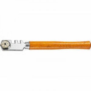 стеклорез 6-роликовый, деревянная ручка код 3010020