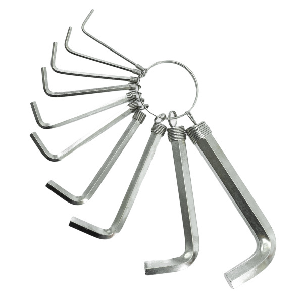 Набор ключей имбусовых НЕХ никелированных 1,5-10,0мм 10шт