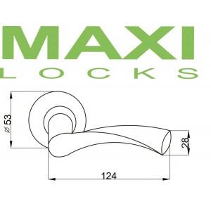 Ручка на розетке MAXI locks r405 ab/cp ,