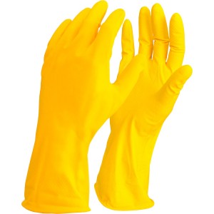перчатки хозяйственные прочный латекс, m, код 7000112