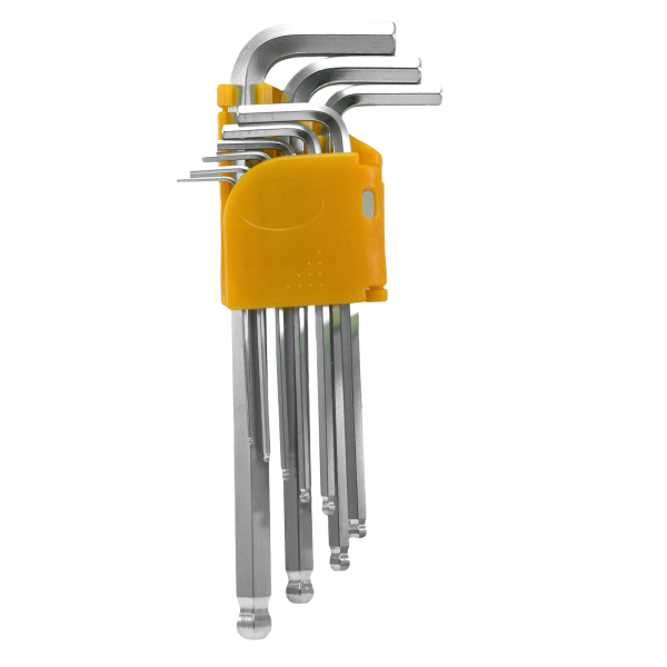 набор ключей имбусовых hex с шаром, 9 шт, код 2573019