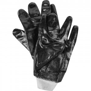 перчатки нитриловые, маслобензостойкие, с хлопковым напылением, xl, код 7000463