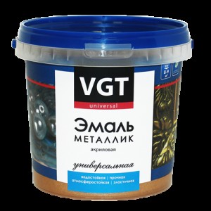Эмаль акриловая VGT универсальная металлик 1 кг