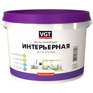 Краска VGT ВД-АК-2180 интерьерная влагостойкая  белоснежная 15 кг