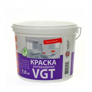 Краска VGT ВД-АК-2180 интерьерная белоснежная 7 кг