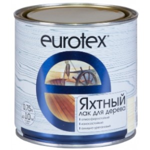 Лак EUROTEX яхтный полуматовый бесцветный 0.75 л