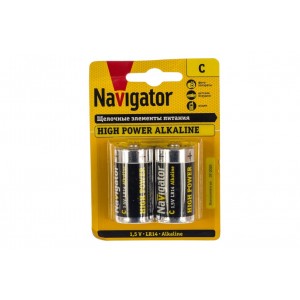 Элемент питания Navigator 94754 NBT-NE-LR14-BP2 (батарейки)