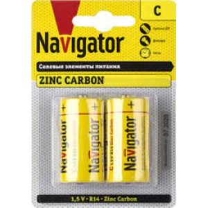 Элемент питания Navigator 94768 NBT-NS-R14-BP2 (батарейки