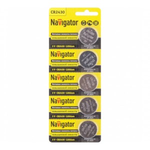 Элемент питания Navigator 94781 NBT-CR2430-BP5 (уп,2500/100/5)