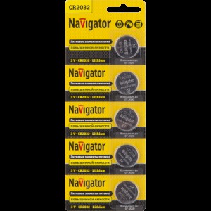 Элемент питания Navigator 94 765 NTB-CR2032-BP5