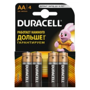 Батарейки Duracell LR6-4BL BASIC (80/240/20400)  Блистер 4 шт (AA)