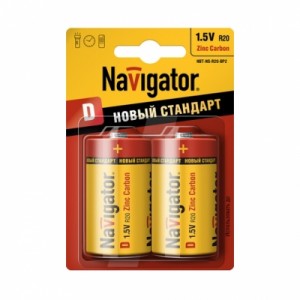 Элемент питания Navigator 94769 NBT-NS-R20-BR2(батарейки)