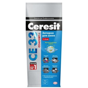 Затирка CERESIT "СE 33" для плиточных швов антрацит 2 кг