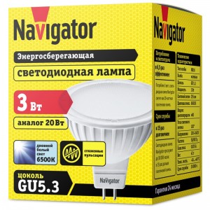 светодиодная лампа mr16, 3вт, 4500k, код 9503056