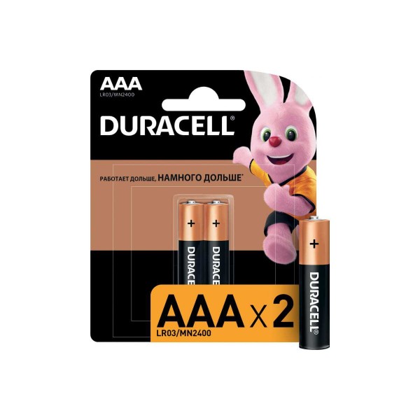 Батарейка DURASELL Basic AAA щелочная 2 шт.