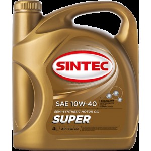 SINTEC SUPER SAE 10W-40 API SG/CD 4л АКЦИЯ 1л бесплатно