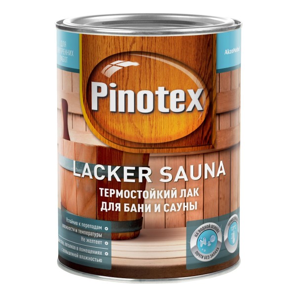 Лак термостойкий Pinotex Lacker Sauna 1 л полуматовый