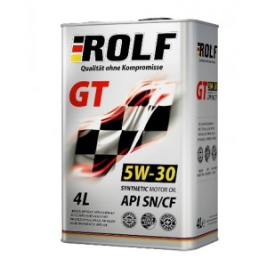 Масло моторное ROLF GT 5W-30 синтетическое 4 л универсальное