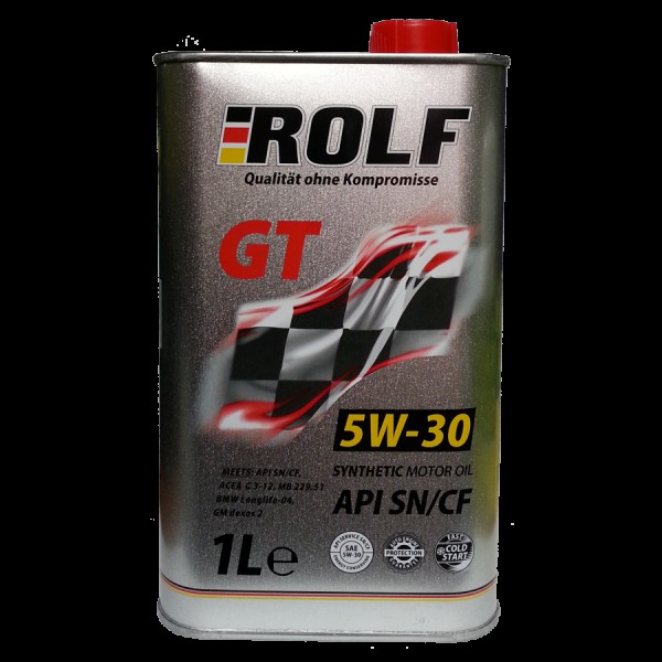 Масло моторное ROLF GT 5W-30 синтетическое 1 л универсальное