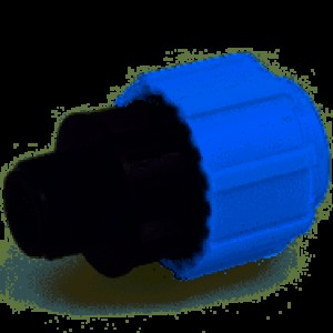 Муфта переходная ТПК-АКВА ПНД с наружной резьбой 32х1/2* синий