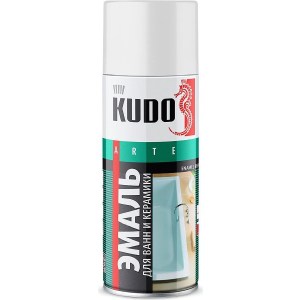 Эмаль KUDO KU-1301 аэрозольная для ванн и керамики белая 520 мл