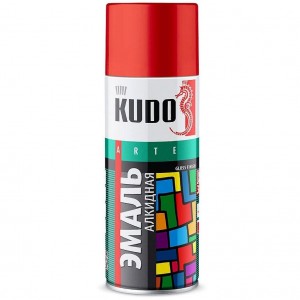 Эмаль KUDO KU-1016 универсальная аэрозольная алкидная темно-серая 520 мл