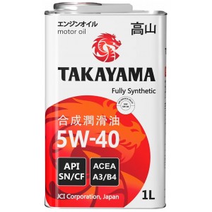 Масло моторное TAKAYAMA A3B4 SN/СF 5W-40 синтетическое 1 л