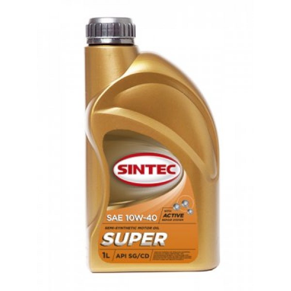 Масло моторное SINTEC Super 10W-40 полусинтетическое 1 л универсальное