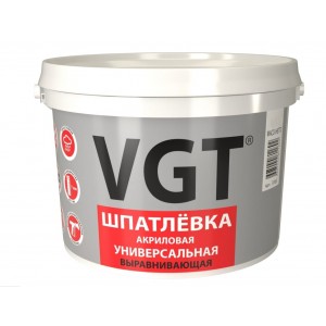 Шпатлевка VGT акриловая для наружных и внутренних работ универсальная белая 1 кг