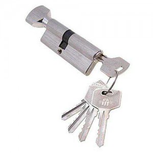MAXI Locks Цилиндровый механизм MAXI Locks NW80 английский ключ/вертушка SN Матовый никель