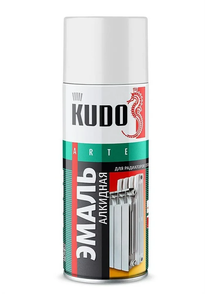 краска аэрозоль для радиаторов белая 520мл KUDO