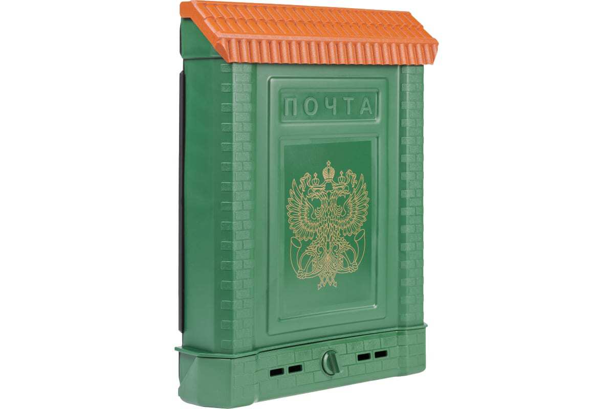 ящик почтовый премиум внутренний, с накладкой (зеленый с орлом)