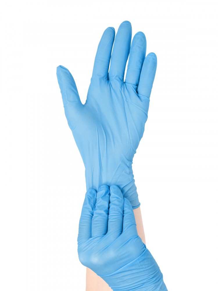 Перчатки диагностические смотровые синие